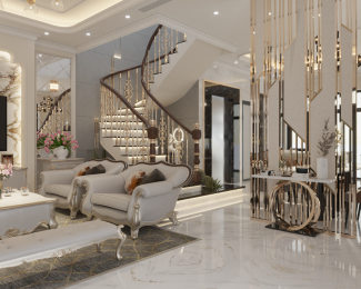 THIẾT KẾ NỘI THẤT PHÒNG KHÁCH SANG TRỌNG 