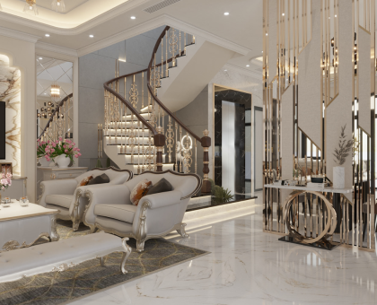 THIẾT KẾ NỘI THẤT PHÒNG KHÁCH SANG TRỌNG 